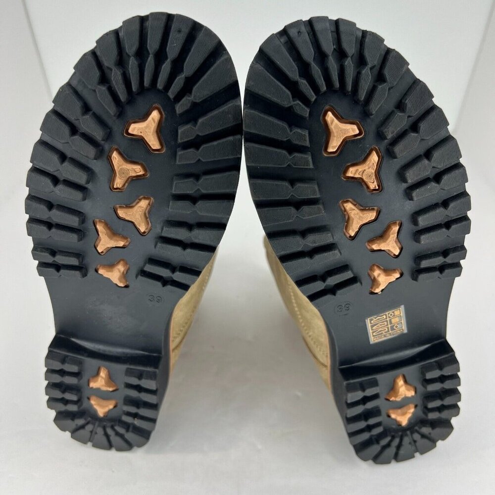 Yoki Womens Tan Sherpa Lined Ankle Lace Up Suede Size 8.5 Shearling Hiking Boots - Picture 8 of 9